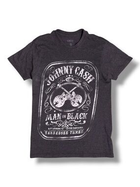 Cash Johnny Cash 'Man in Black' Graphic Tee - Charcoal Size SM